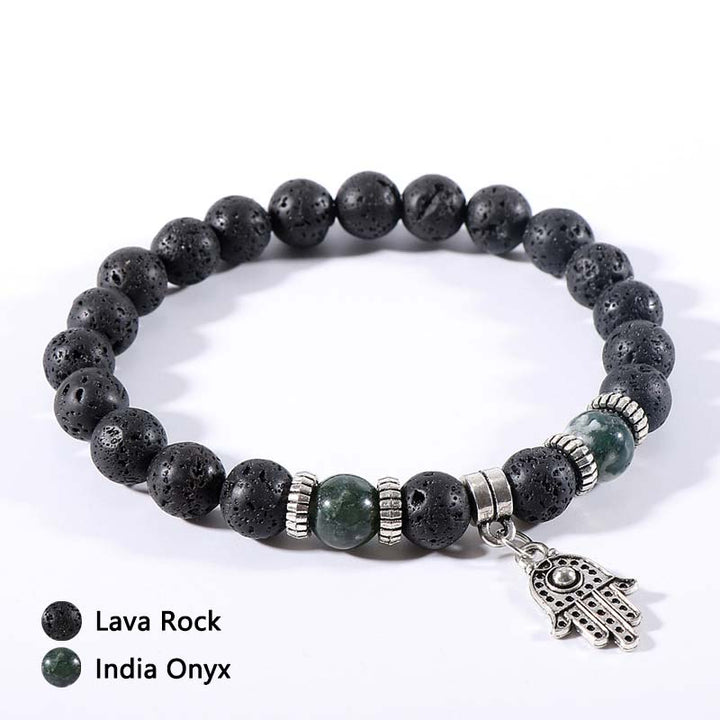 Malachite Tiger Eye Lava Stone Bracelet - India Onyx - image 8