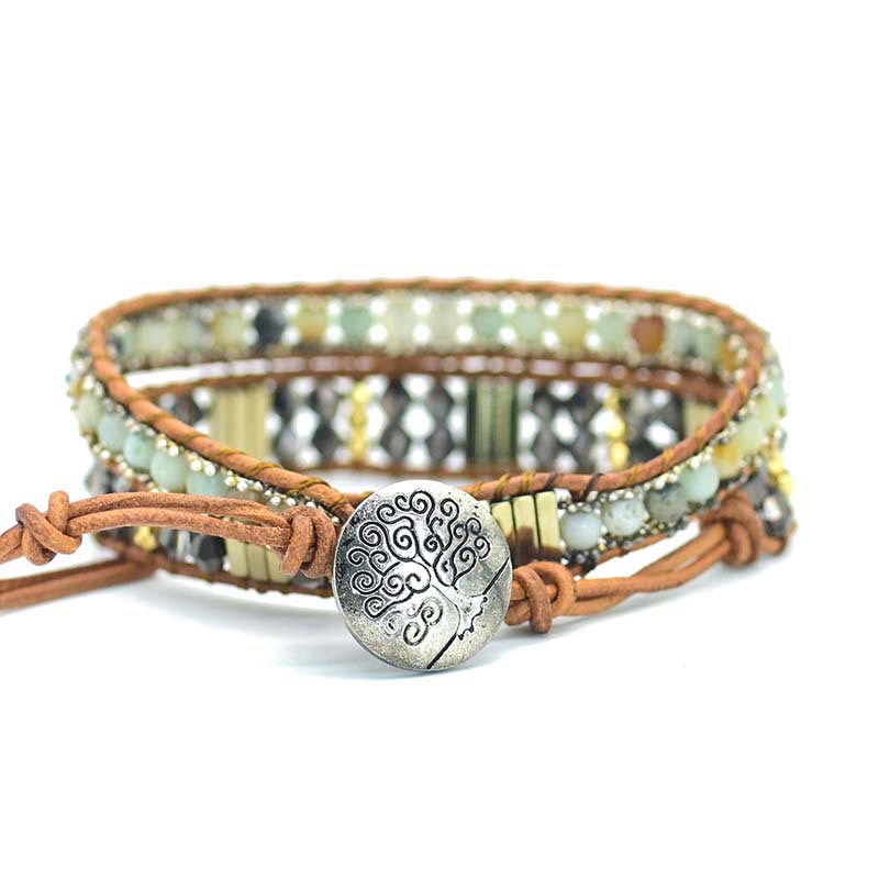 Amazonite Tree Of Life Balance Bracelet - image 5