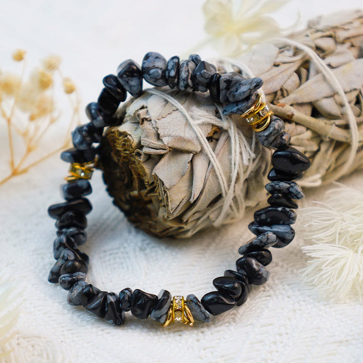 Olivenorma Irregular Stone Crystal Crushed Beads Bracelet - image 6