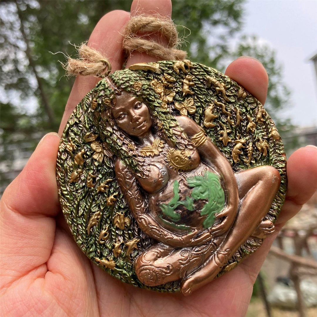 Olivenorma Statue Of Goddess Gaia Pendant Resin Decorations Wall Decor - image 6