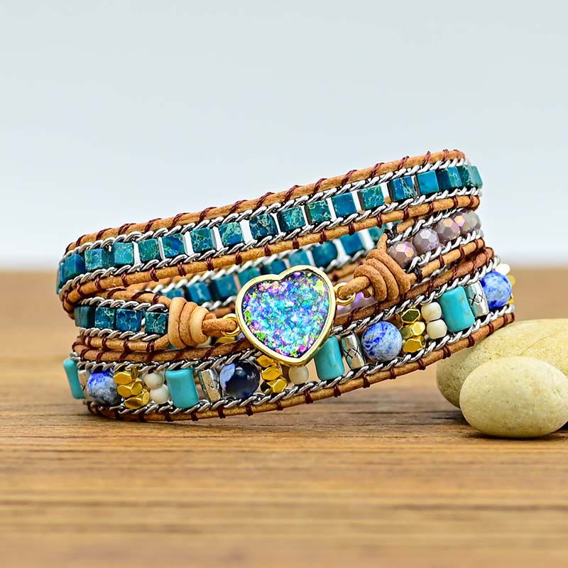 Emperor Stone Heart Wrap Bracelet - Emperor Stone - image 0