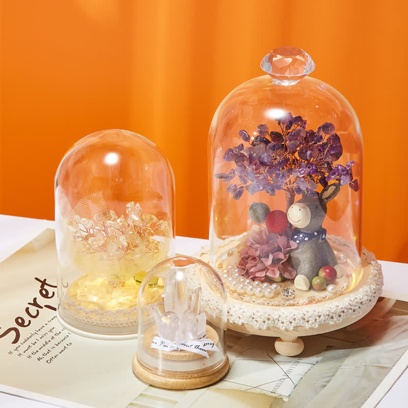 Olivenorma Natural Crystal Glass Cover Feng Shui Tree Decoration - image 39