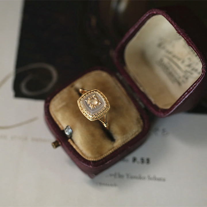 Olivenorma Square Clear Quartz Vintage Ring - image 11