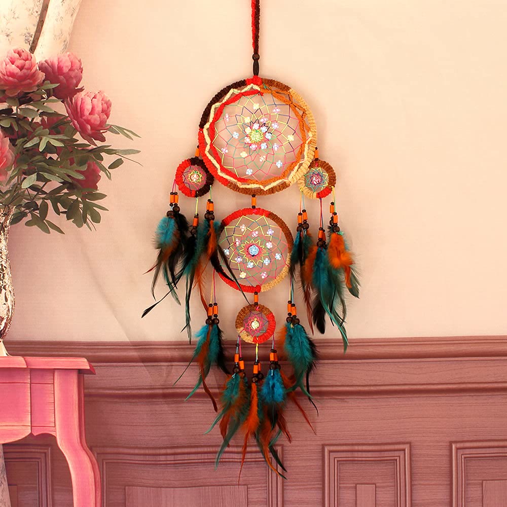 Olivenorma Handmade Wooden Beads Feather Dream Catcher - Dream Catcher - image 0