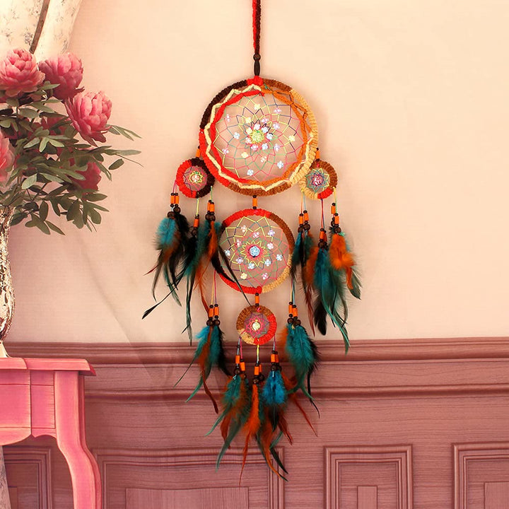Olivenorma Handmade Wooden Beads Feather Dream Catcher - Dream Catcher - image 0