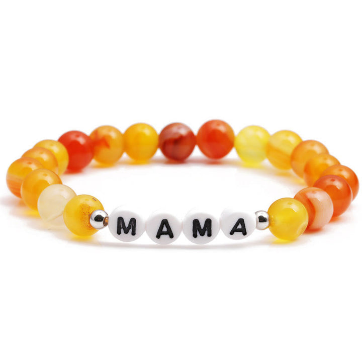 Olivenorma "For Mom" - Yellow Agate Love Bracelet - MAMA - image 0