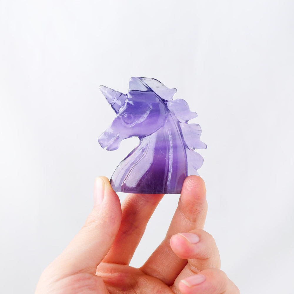 Olivenorma Natural Rainbow Fluorite Unicorn Gemstone Decoration - image 1
