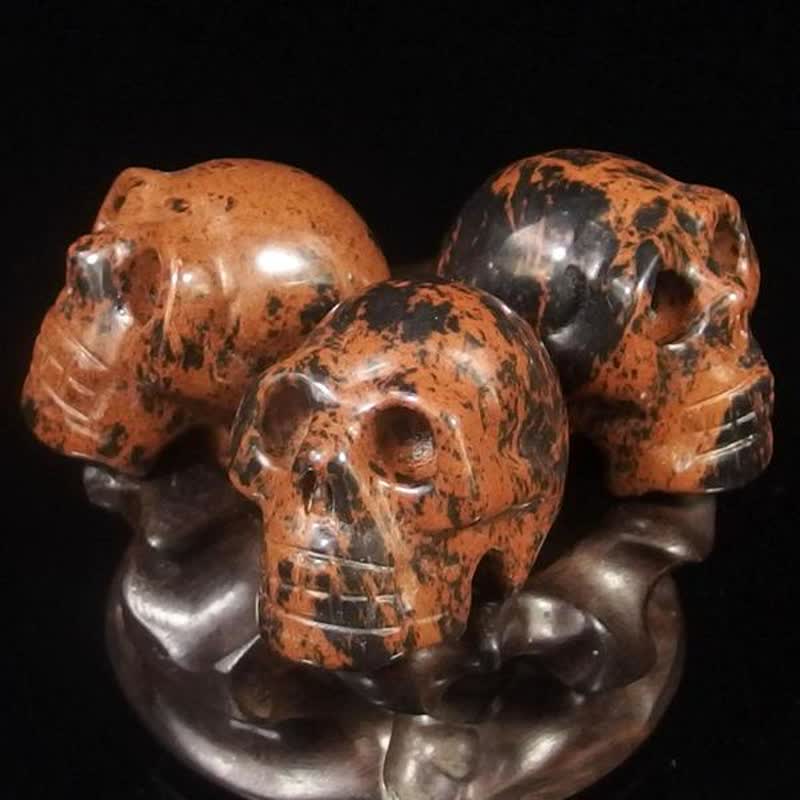 Olivenorma Mahogany Obsidian Crystal Skull Decoration - image 1