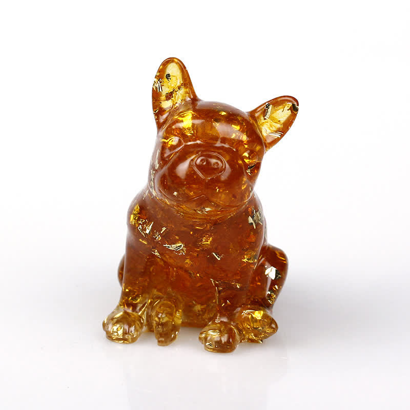 Olivenorma Crystal French Bulldog Gemstone Decoration - Citrine - image 8