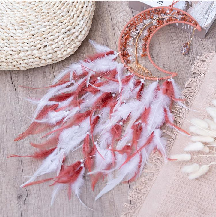 Olivenorma Natural Gravel Woven Tree of Life Moon Dream Catcher - image 3
