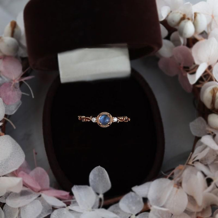 Olivenorma Natural Moonstone Zircon Delicate Ring - image 12