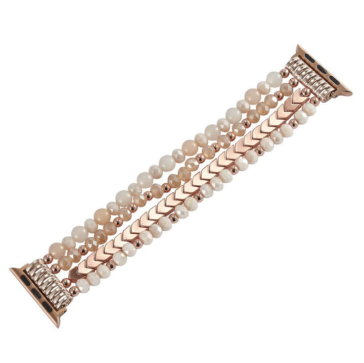Olivenorma Alloy Arrow Crystal Beaded Watch Strap Bracelet - image 5