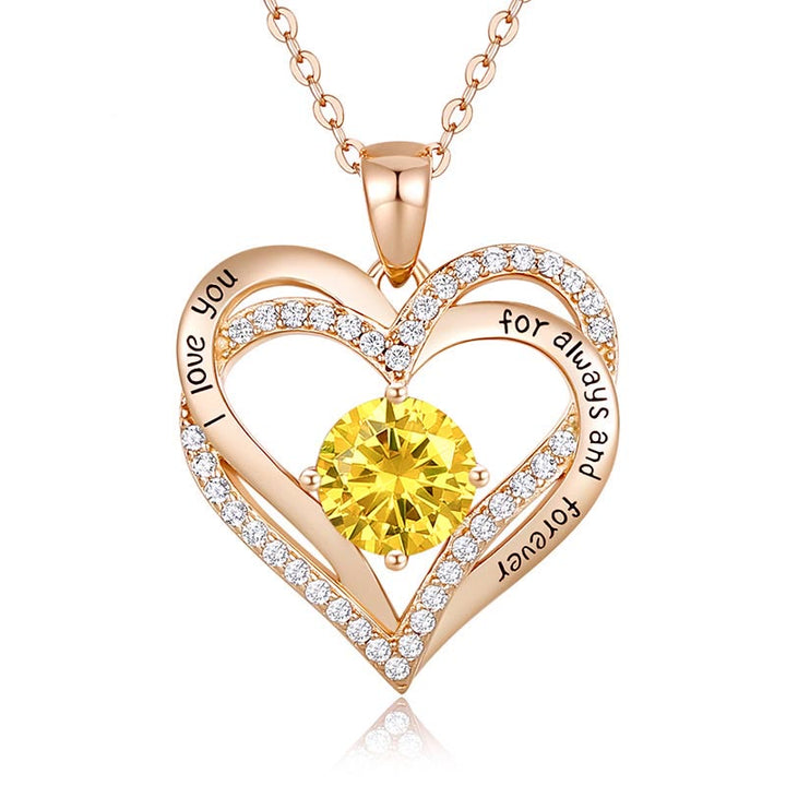 Olivenorma "I Love You Always and Forever" – Forever Love Birthstone Heart Necklace - image 39