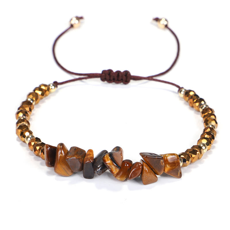 Olivenorma Bohemian Crystal Gravel String Bracelet - Tiger Eye - image 13