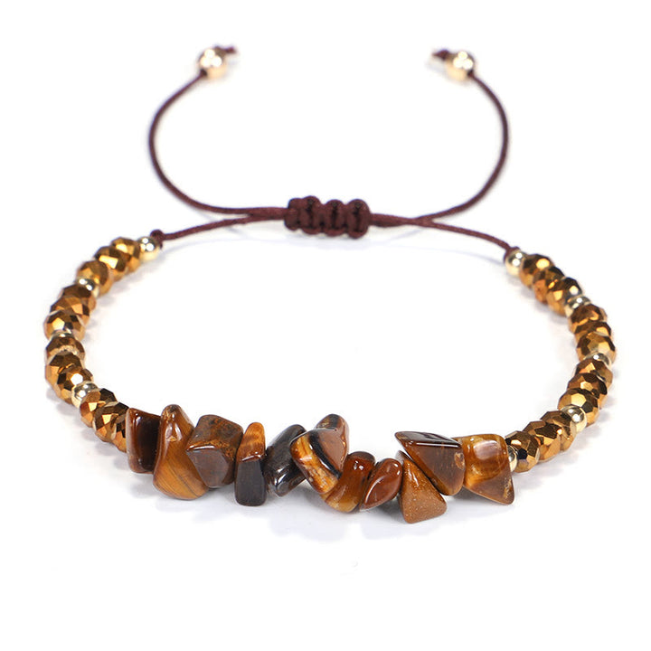 Olivenorma Bohemian Crystal Gravel String Bracelet - Tiger Eye - image 13
