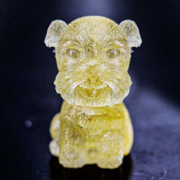 Olivenorma Natural Stone Puppy Decoration - Citrine-Schnauzer - image 25