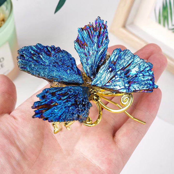 Olivenorma Aura Tourmaline Kyanite Butterfly Gemstone Decoration - image 7