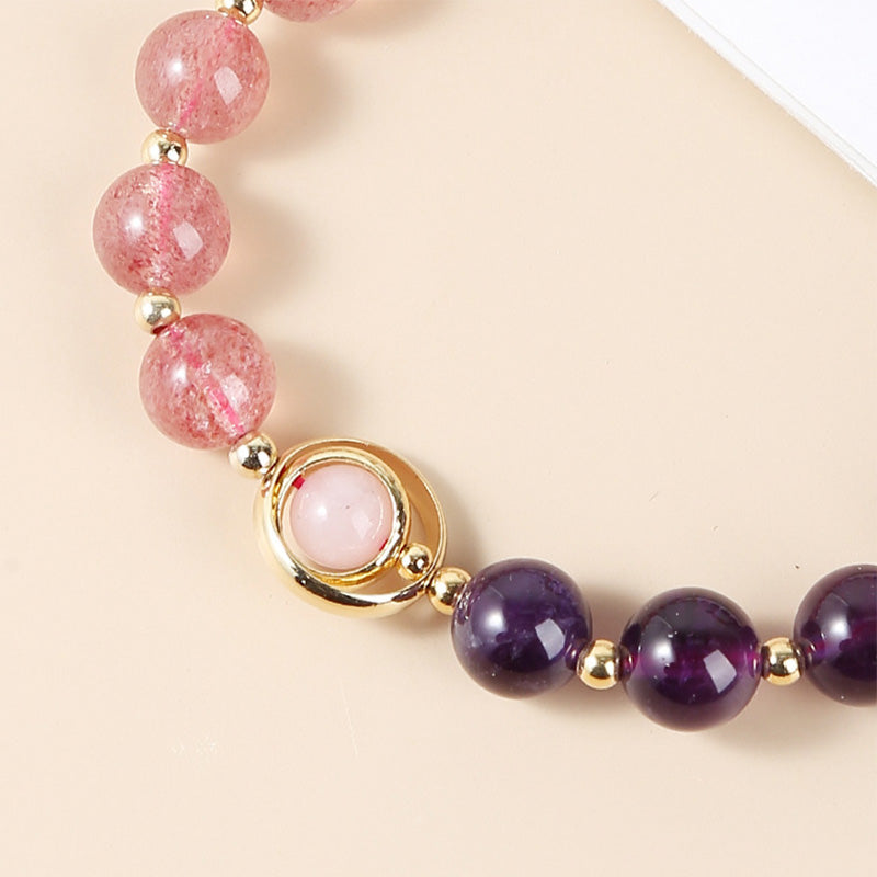 Rose Quartz With Amethyst Healing Bracelet - image 2
