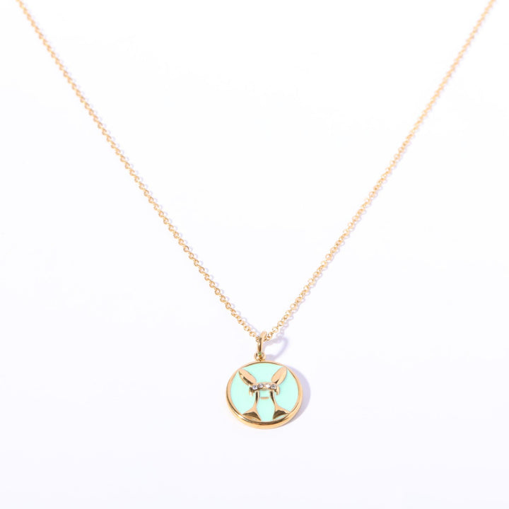 Olivenorma White Zircon Vintage Zodiac Stainless Steel 18k Necklace - Pisces - image 4