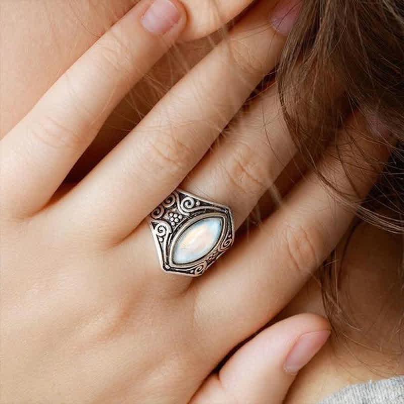 Olivenorma Moonstone Healing Protection Ring - image 1