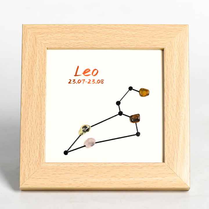 Olivenorma Zodiac Chakra Raw Stone Photo Frame Decoration - Leo - image 7