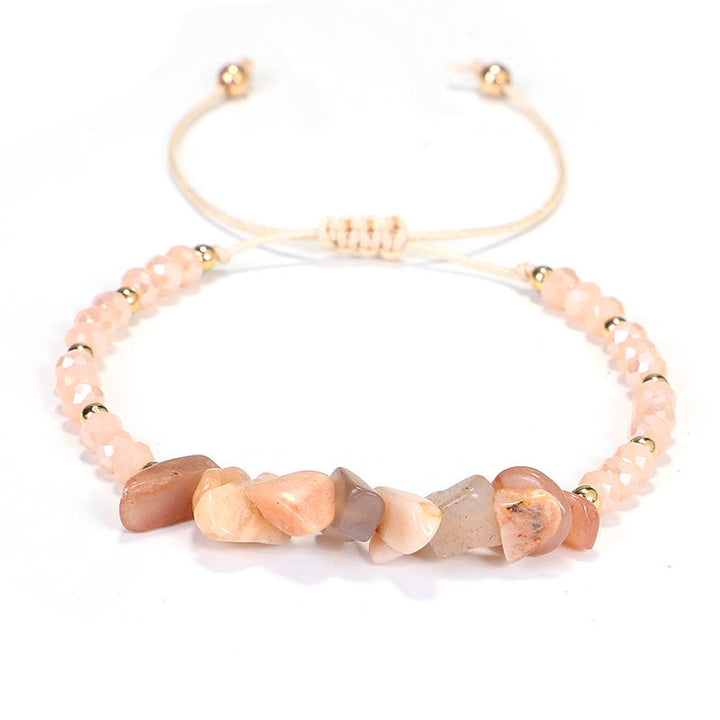 Olivenorma Bohemian Crystal Gravel String Bracelet - Rhodochrosite - image 23