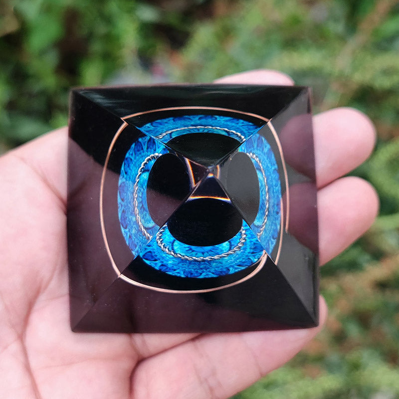 Olivenorma Obsidian Sphere Energy Orgone Pyramid - image 2