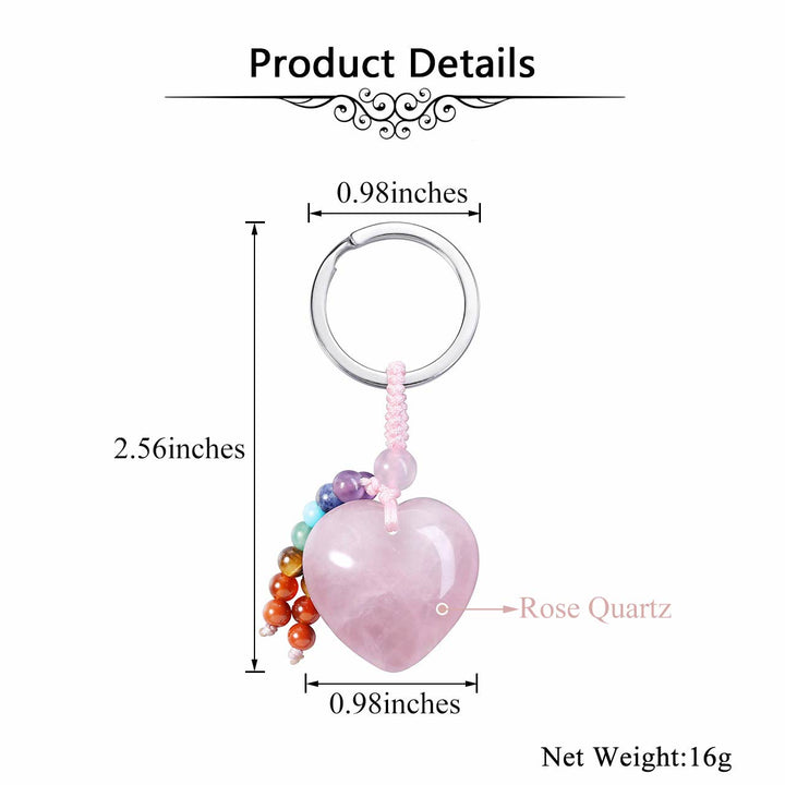 Olivenorma Natural Crystal Heart Keychain - image 8
