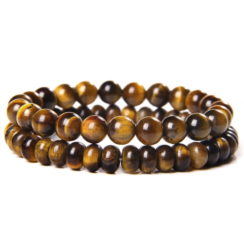 Olivenorma Beaded Jewelry For Man Double Layer Bracelet Set - Tiger Eye - image 14