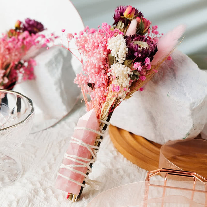 Olivenorma Eternal Bouquet Natural Crystal Wands - Rose Quartz - image 1