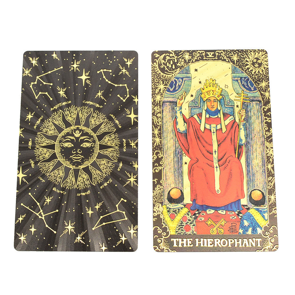 Olivenorma Black Gold Waite Foil Golden Tarot Deck Cards - image 7