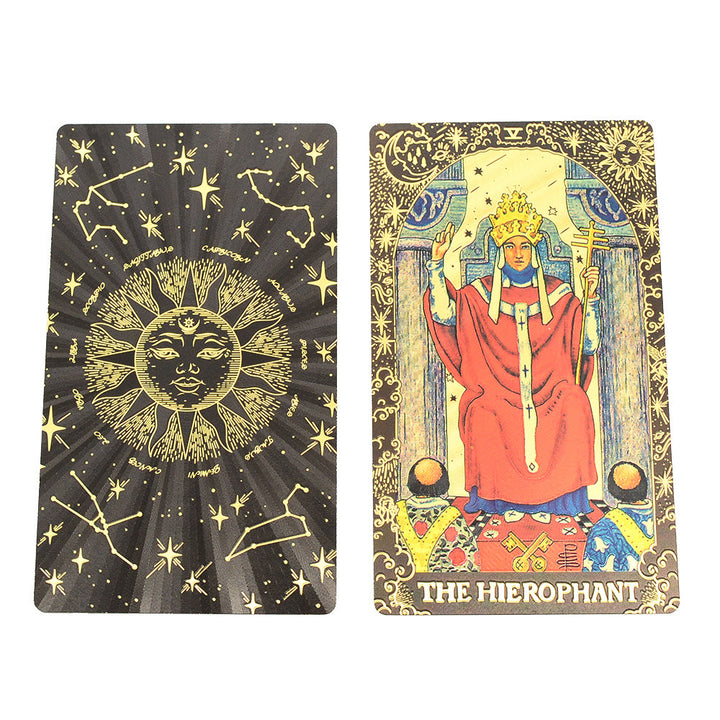 Olivenorma Black Gold Waite Foil Golden Tarot Deck Cards - image 7