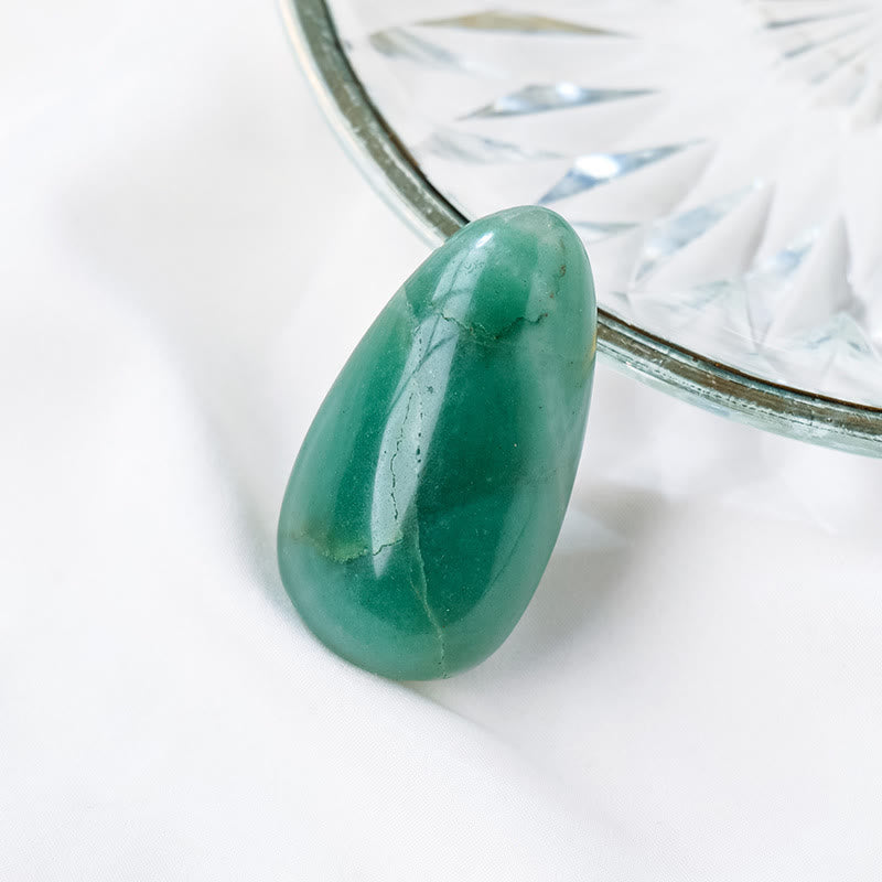 Olivenorma Natural Crystal Drop Shape Polished Play Natural Stone - Green Aventurine - image 17