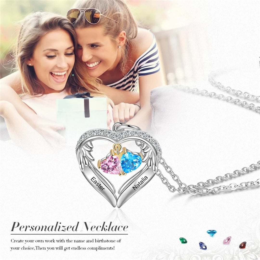 Olivenorma Personalized Birthstone Engraved Name Gift CZ Necklace - image 5