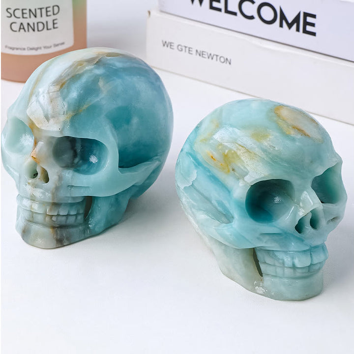 Olivenorma Natural Amazonite Gemstone Decoration Crystal Skull - Amazonite - image 0