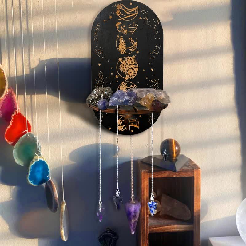 Small Delicate Sibylline Wooden Crystal Shelf - image 10