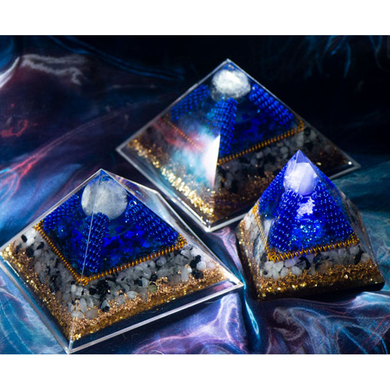 Olivenorma Labradorite with Tiger Eye Orgone Pyramid - image 2