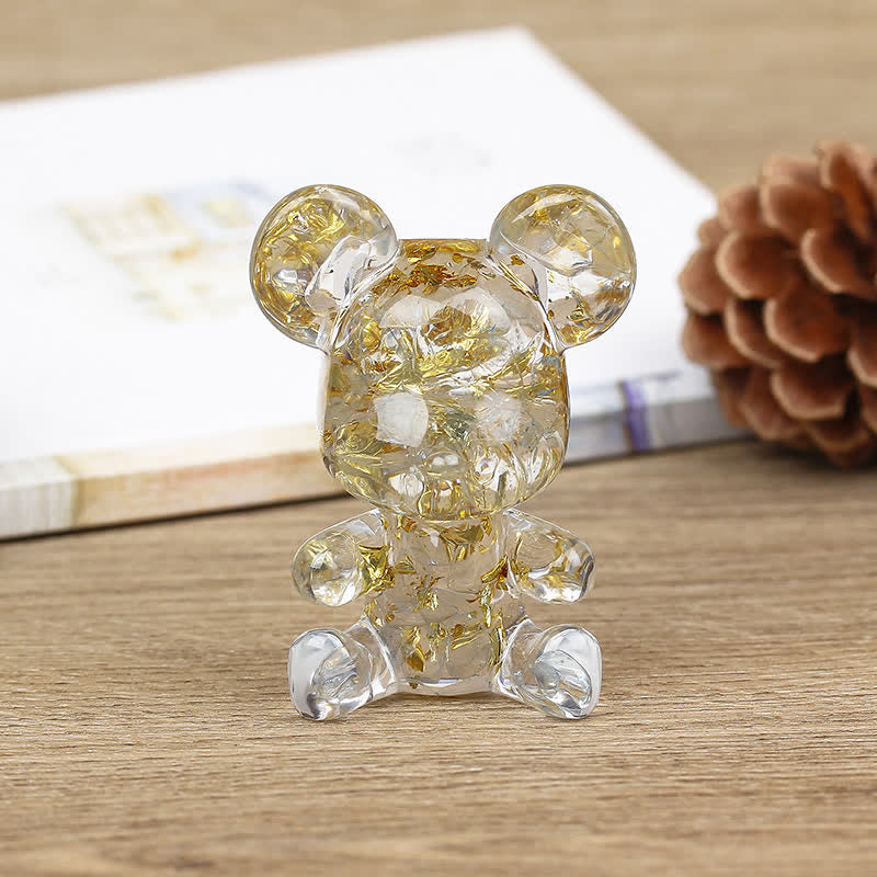 Olivenorma Cute Crystal Bear Gemstone Decoration - Aquamarine - image 19