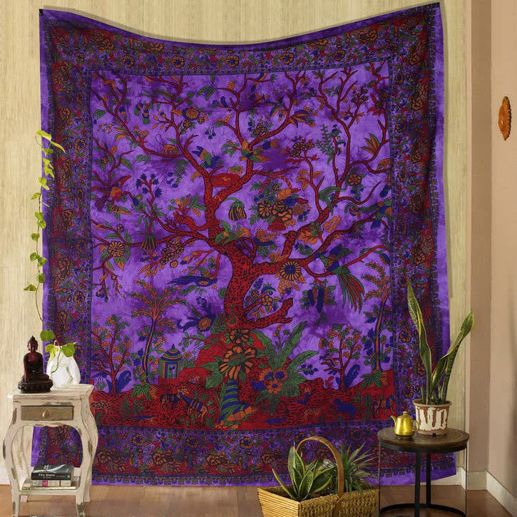 Olivenorma Green Tree Of Life Wall Hanging Psychedelic Tapestry - image 6