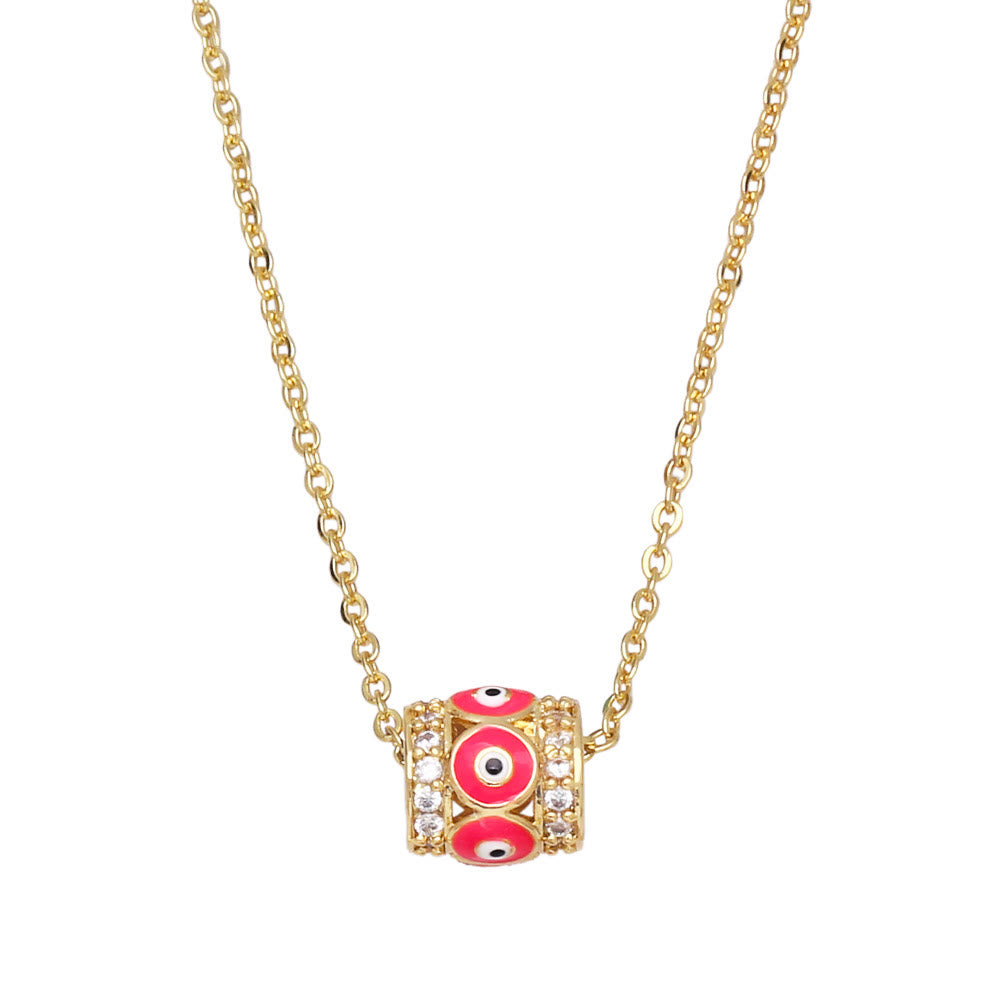 Olivenorma Turkish Evil Eye Hip Hop Pendant Necklace - Red&Evil Eye - image 4