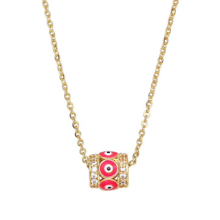 Olivenorma Turkish Evil Eye Hip Hop Pendant Necklace - Red&Evil Eye - image 4