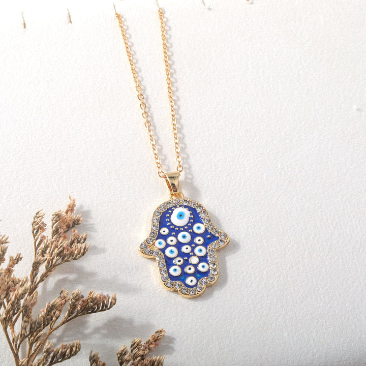 Olivenorma Creative Evil Eye Necklace - Evil Eye&Gold Hamsa - image 0