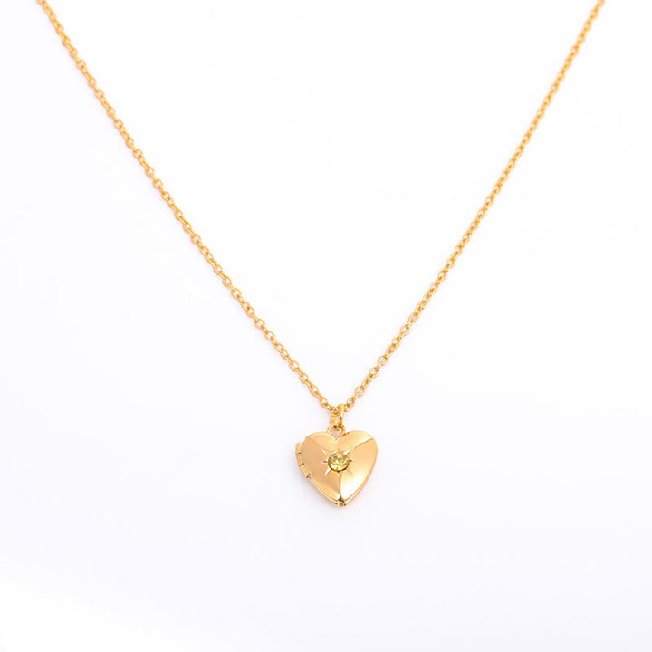 Olivenorma "Shine in My Heart"-Birthstone Heart Album Gift Card  Necklace - image 38
