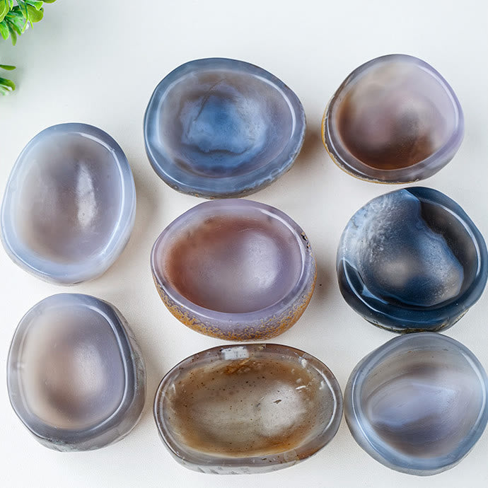 Olivenorma Natural Brazilian Agate Bowl Cornucopia Ornament Gemstone Decoration - image 4