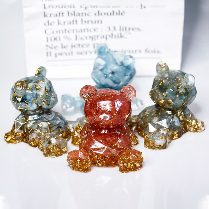 Olivenorma Crystal Mirror Bear Gemstone Decoration - image 15