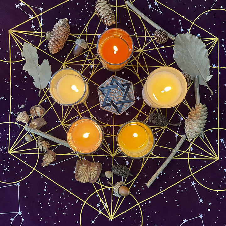 Olivenorma Metatrone's Cub Crystal Grid Tablecloth Tapestry - image 0
