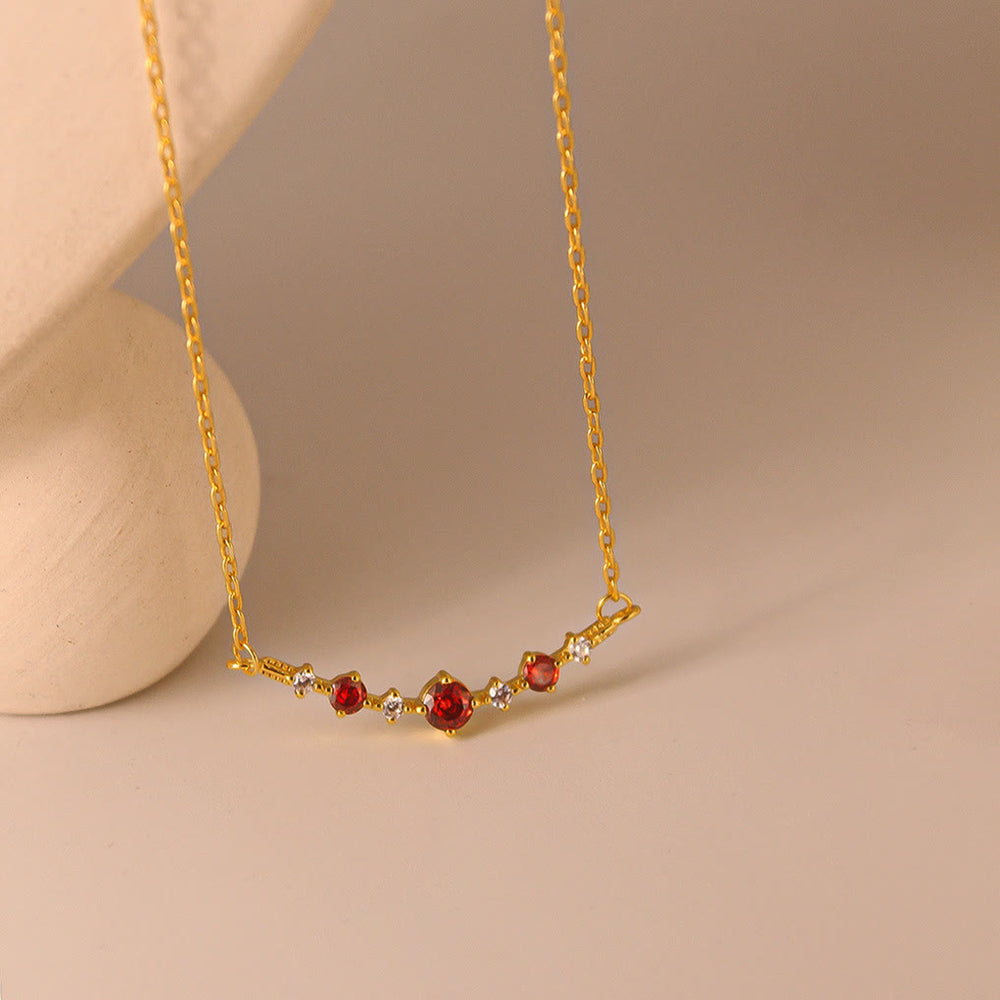 Olivenorma "Symbol of Independence" Garnet Diamond Necklace - image 1