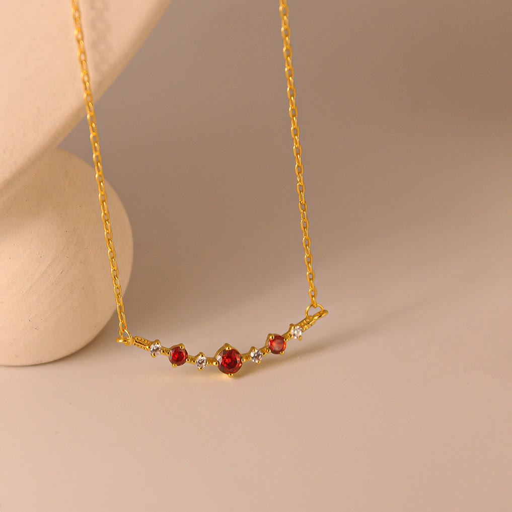 Olivenorma "Symbol of Independence" Garnet Diamond Necklace - image 1