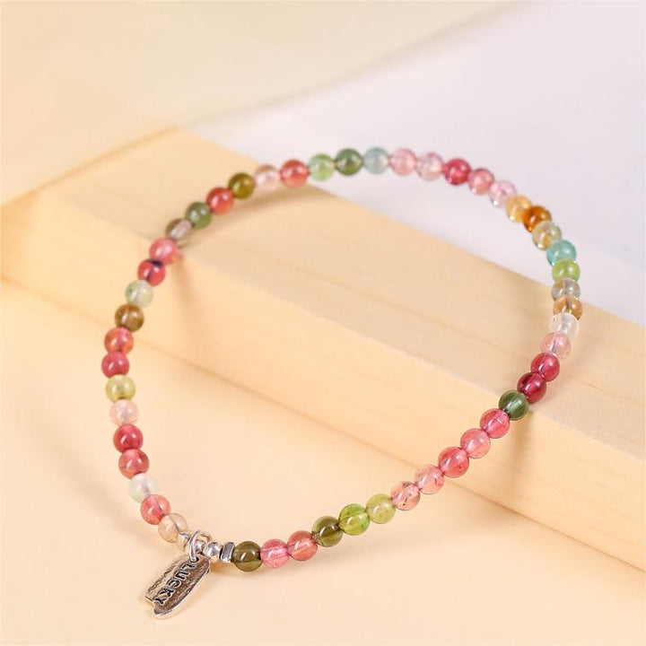 Olivenorma Natural Tourmaline 3cm Beaded Lucky Bracelet - image 5