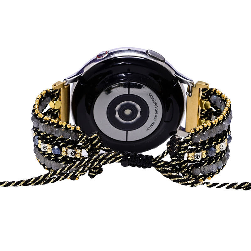 Olivenorma Crystal Beaded Black Braided Samsung Strap Bracelet - image 3